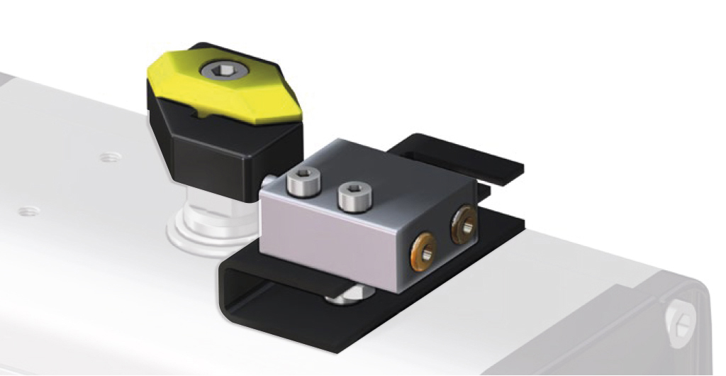 KFN1 Tope neumático - data accessoriattuatori - Ejemplo Kit con 1 Tope