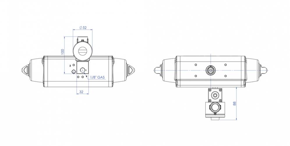 Electroválvula 3/2 NC de 1/8” con bobina ATEX II2GD Exd IIC T4-T6