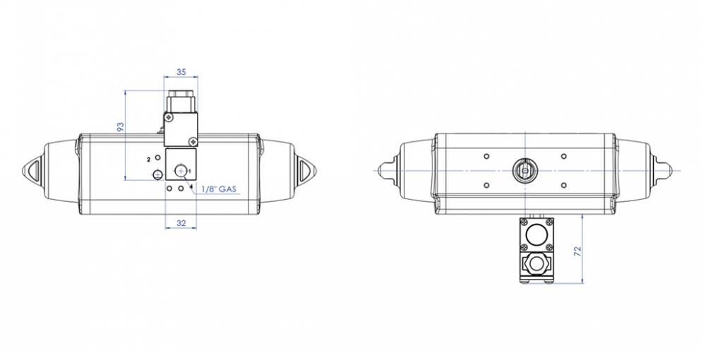 Electroválvula 3/2 NC de 1/8” con bobina ATEX II3GD ExnA T4