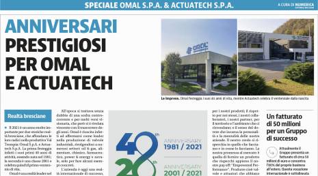 El «Giornale di Brescia» de hoy celebra el aniversario de OMAL